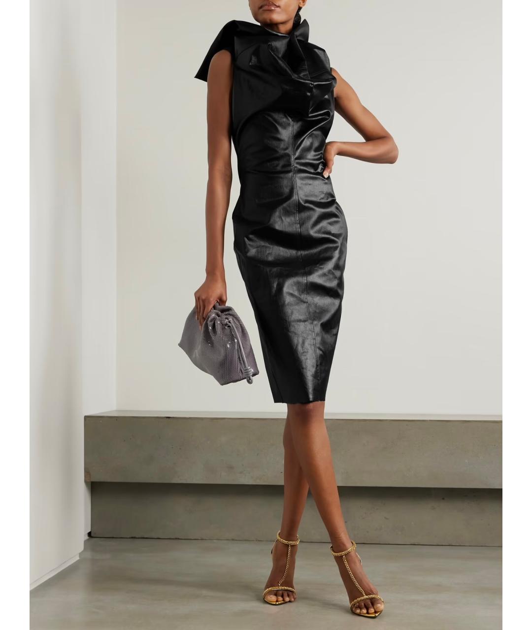 RICK OWENS Черное коктейльное платье, фото 2