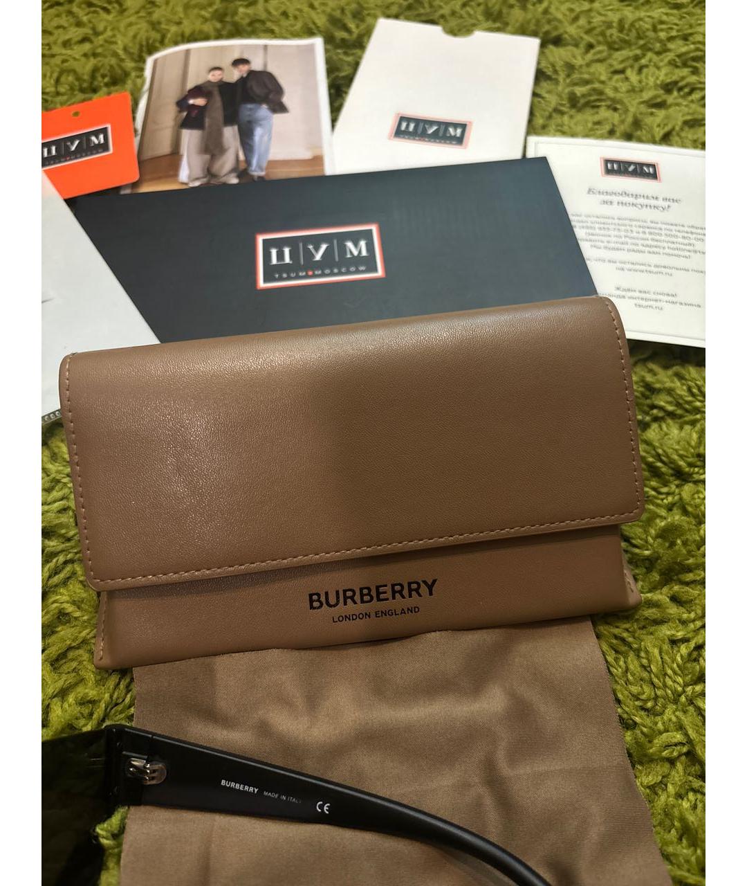 BURBERRY Черные солнцезащитные очки, фото 4