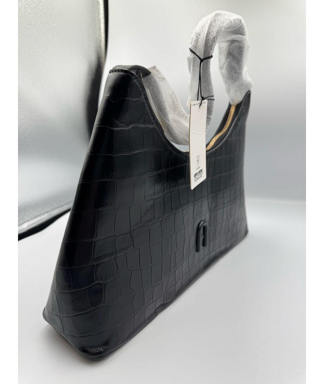 FURLA Черная кожаная сумка через плечо, фото 4