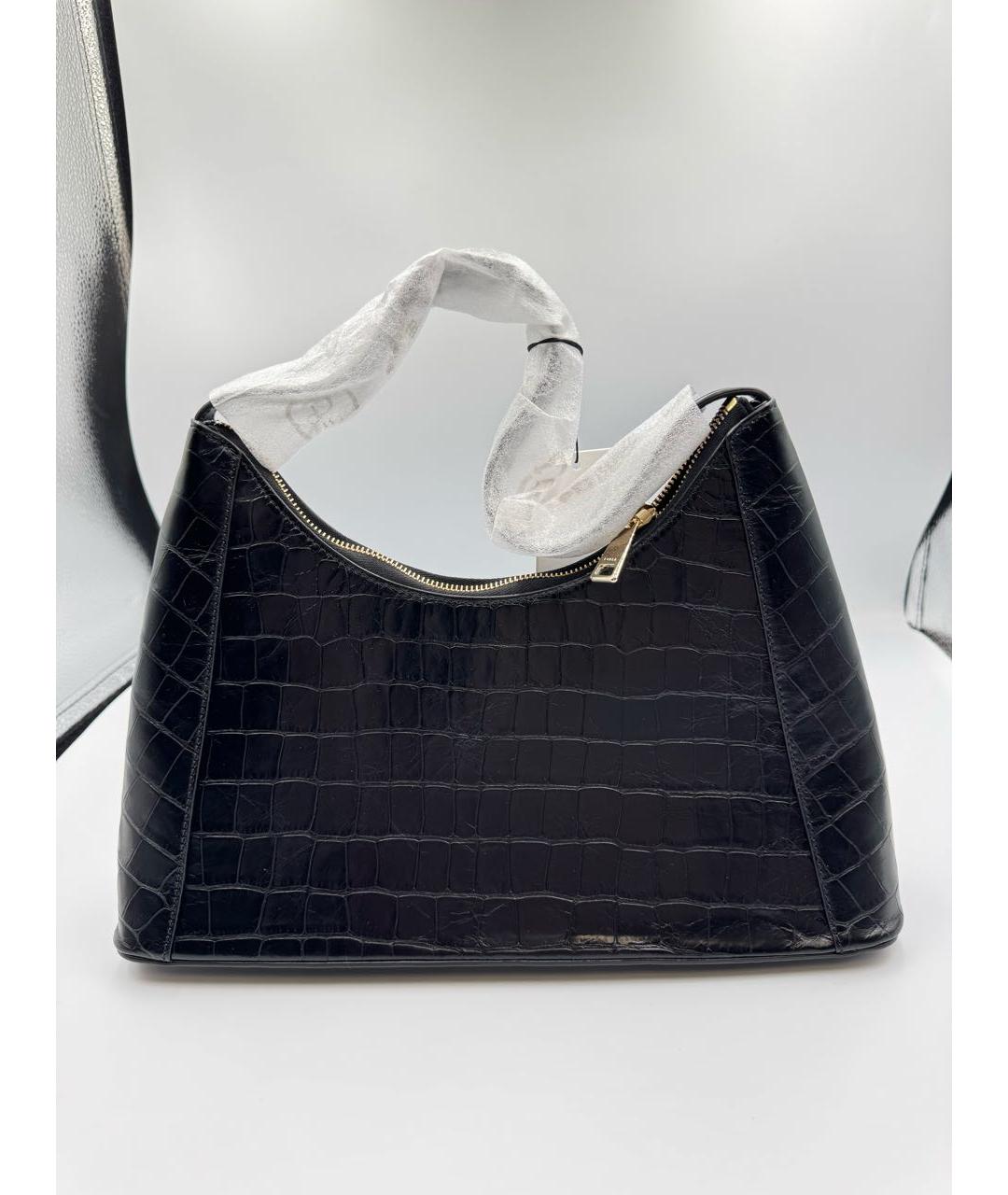 FURLA Черная кожаная сумка через плечо, фото 5