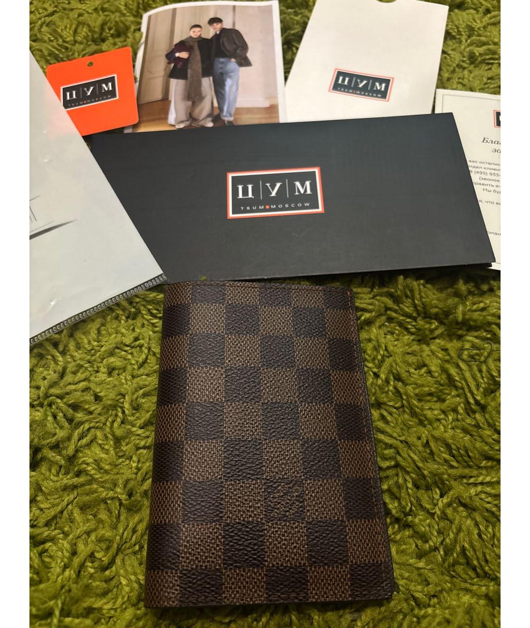 LOUIS VUITTON Коричневый кошелек, фото 4
