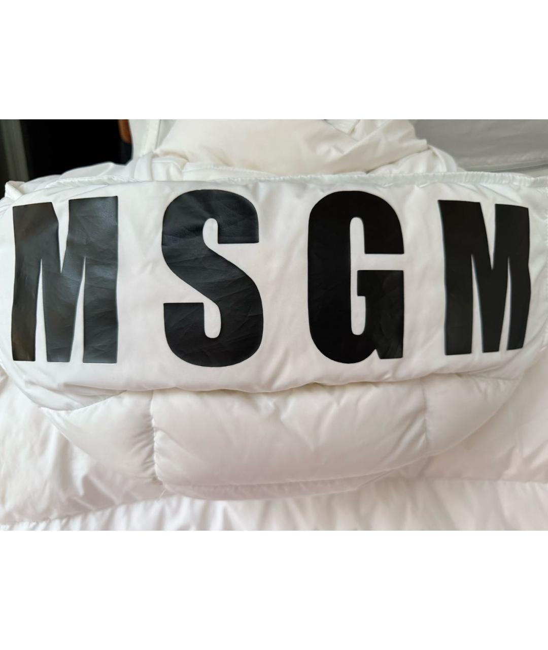 MSGM Белый полиамидовый пуховик, фото 4