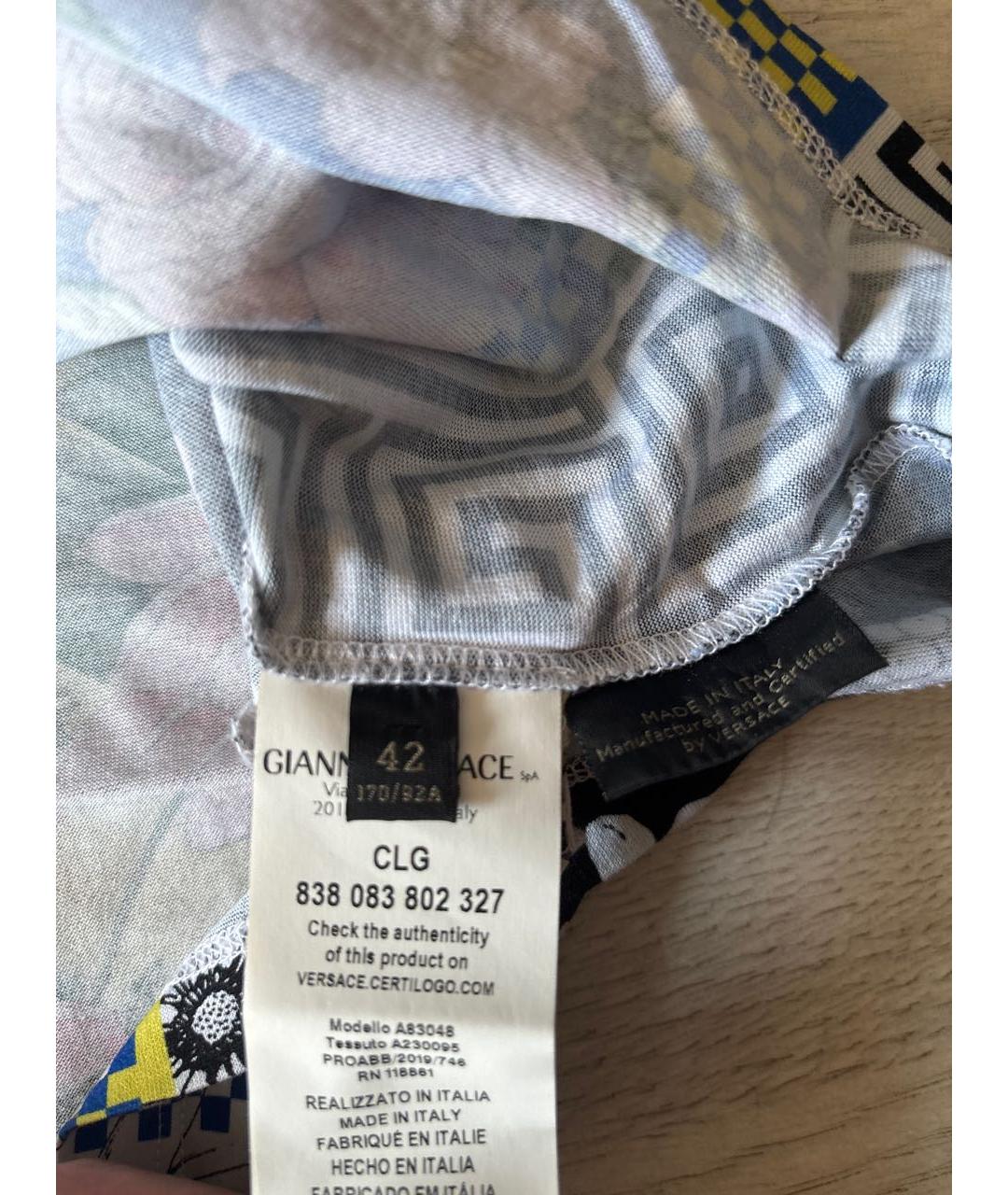 VERSACE Мульти хлопковая футболка, фото 3