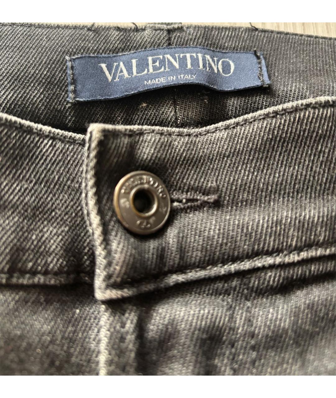 VALENTINO Черные хлопковые прямые джинсы, фото 5