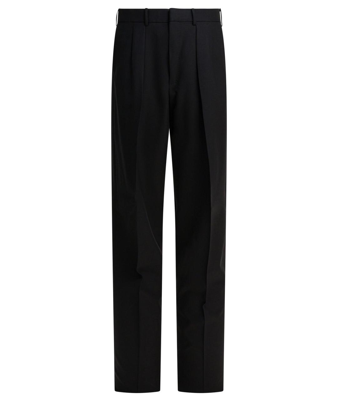 TOM FORD Черные шерстяные повседневные брюки, фото 1