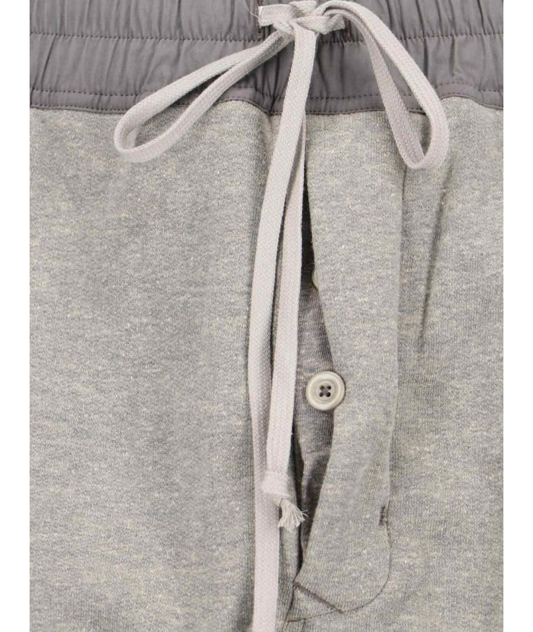 RICK OWENS DRKSHDW Серые хлопковые повседневные брюки, фото 4