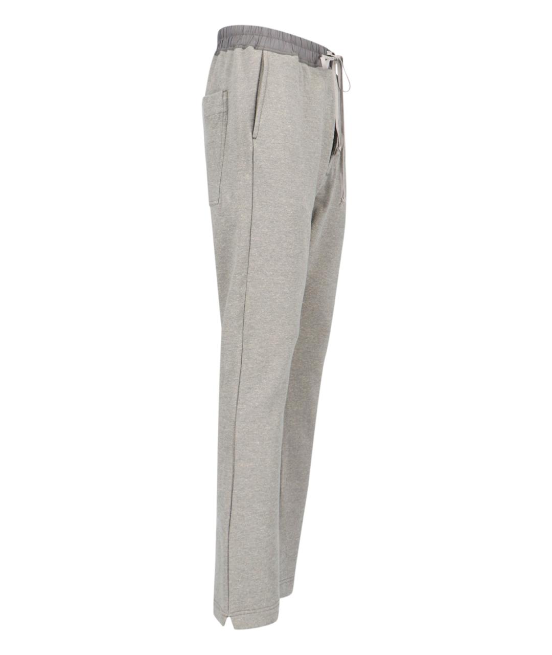 RICK OWENS DRKSHDW Серые хлопковые повседневные брюки, фото 3