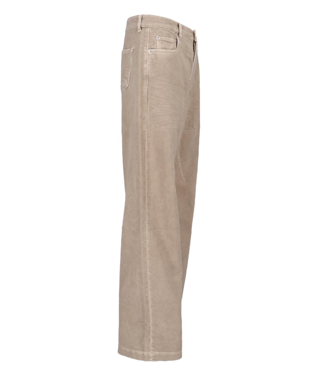 RICK OWENS DRKSHDW Бежевые хлопковые прямые джинсы, фото 2