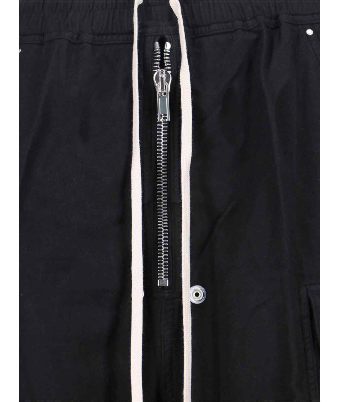 RICK OWENS DRKSHDW Черные хлопковые прямые брюки, фото 5