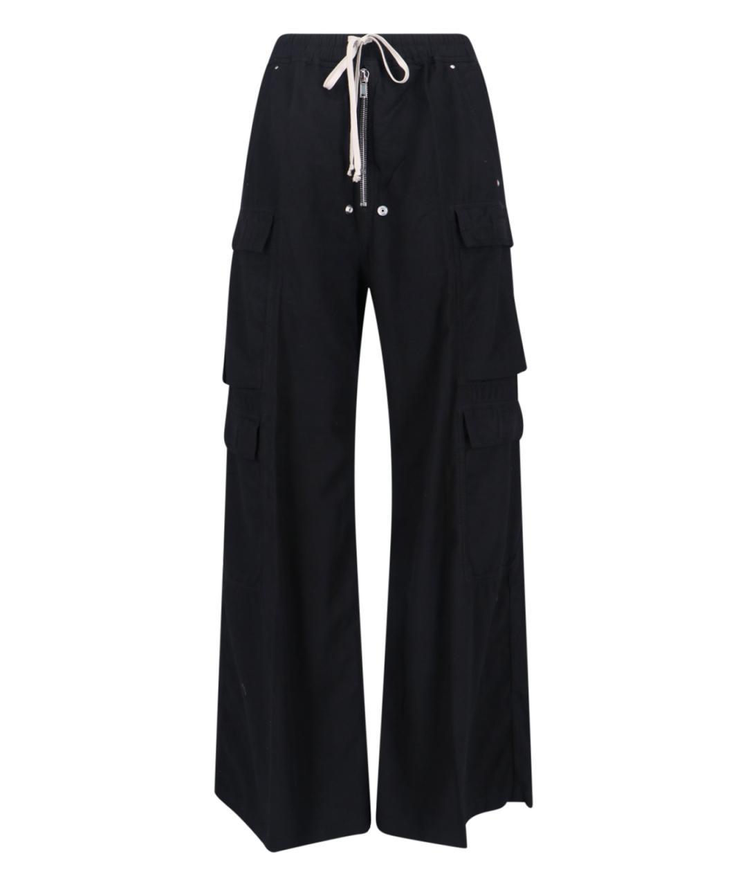 RICK OWENS DRKSHDW Черные хлопковые прямые брюки, фото 1