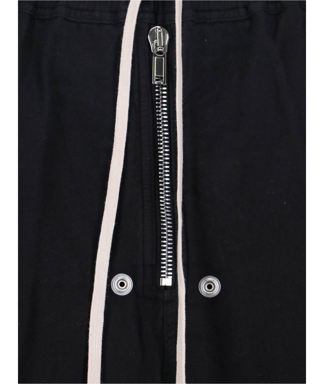 RICK OWENS DRKSHDW Черные хлопковые прямые брюки, фото 4