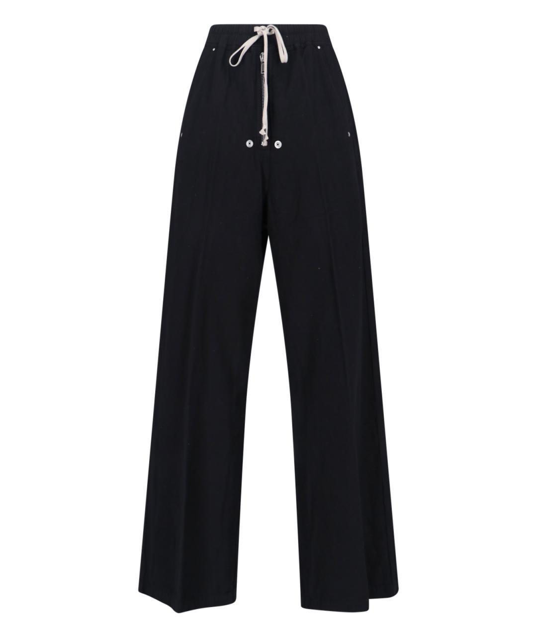 RICK OWENS DRKSHDW Черные хлопковые прямые брюки, фото 1