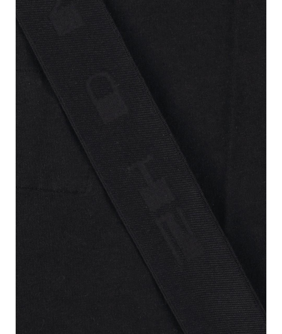 RICK OWENS DRKSHDW Черная хлопковая футболка, фото 3