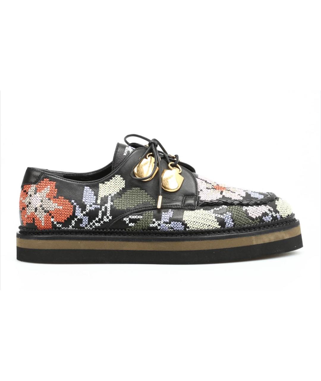 ALEXANDER MCQUEEN Черные кожаные лоферы, фото 1