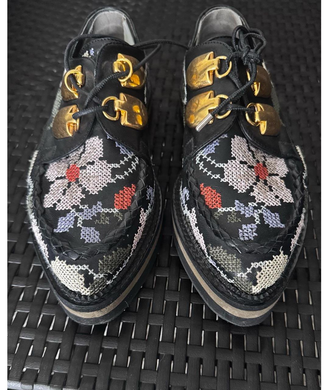 ALEXANDER MCQUEEN Черные кожаные лоферы, фото 2