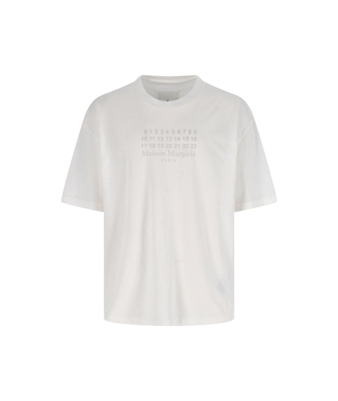 MAISON MARGIELA Белая хлопковая футболка, фото 1