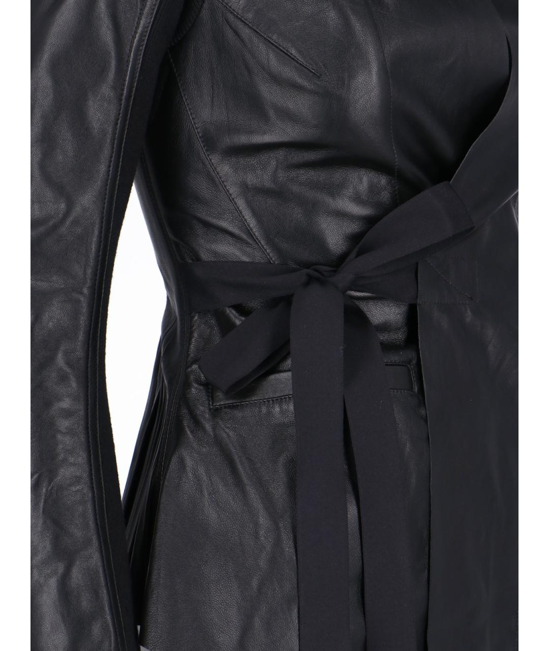 RICK OWENS Черная кожаная куртка, фото 3