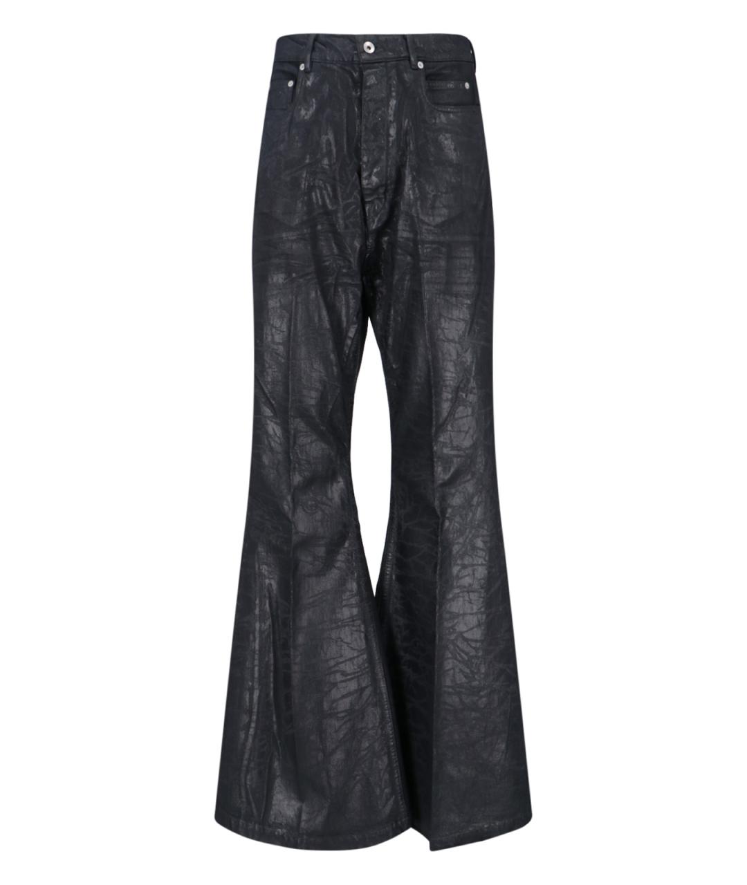 RICK OWENS Черные хлопковые прямые джинсы, фото 1