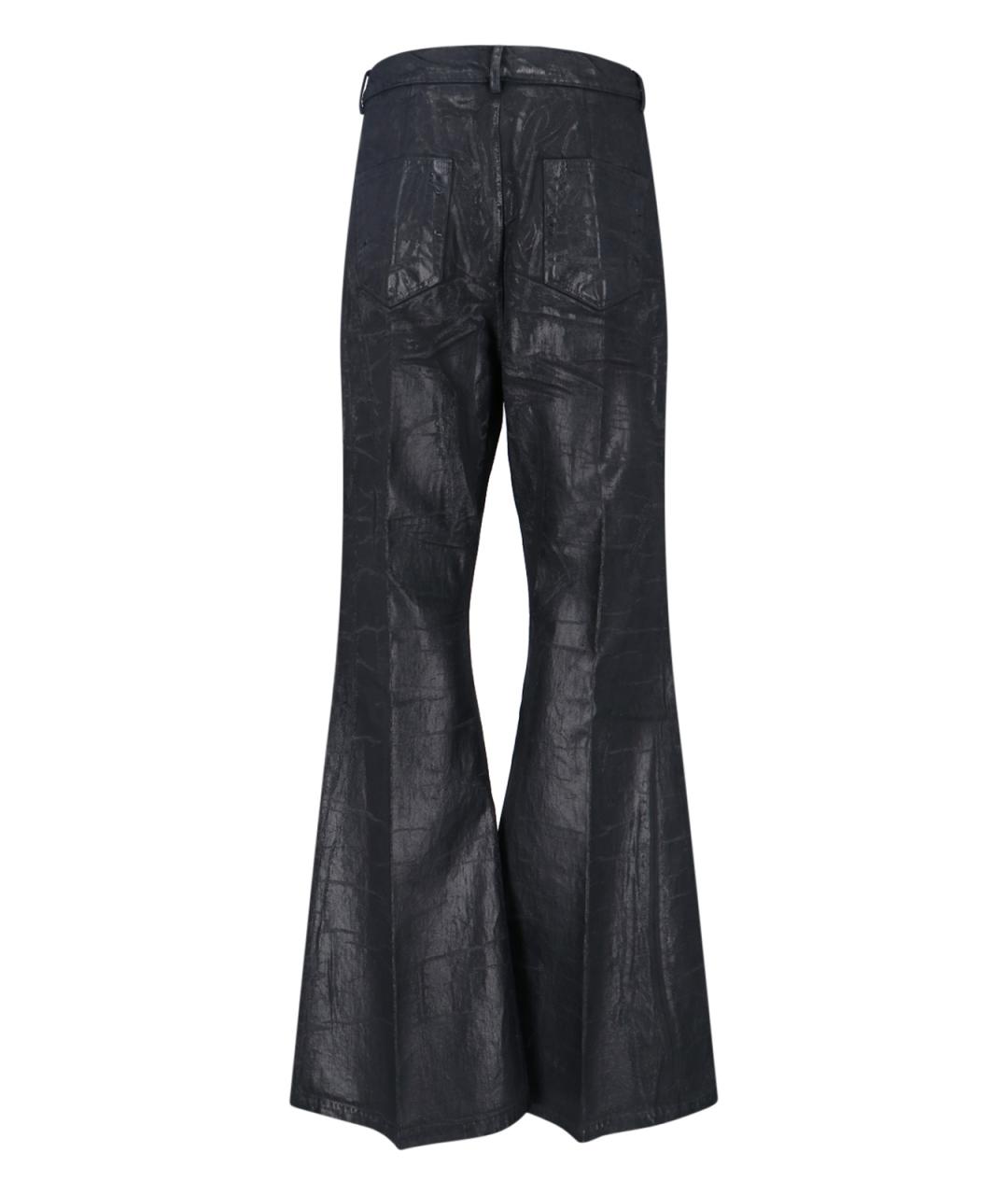 RICK OWENS Черные хлопковые прямые джинсы, фото 2