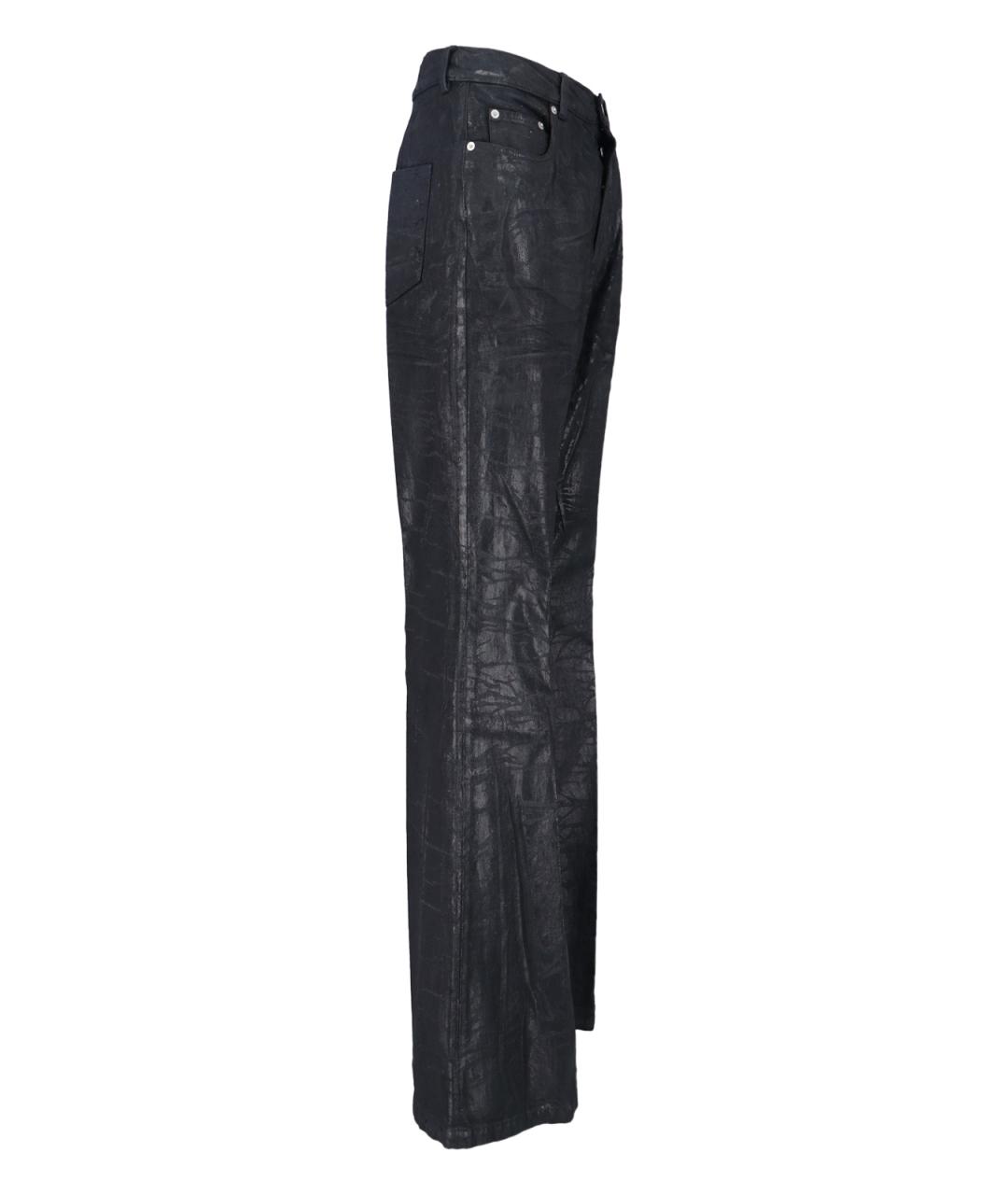 RICK OWENS Черные хлопковые прямые джинсы, фото 3