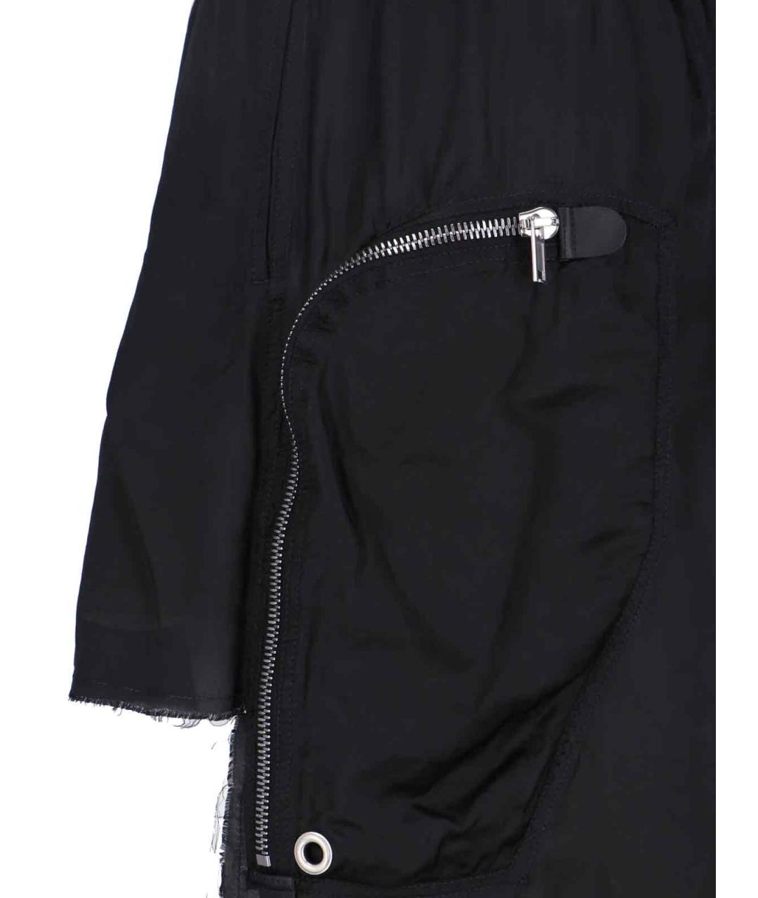 RICK OWENS Черная вискозная юбка миди, фото 4