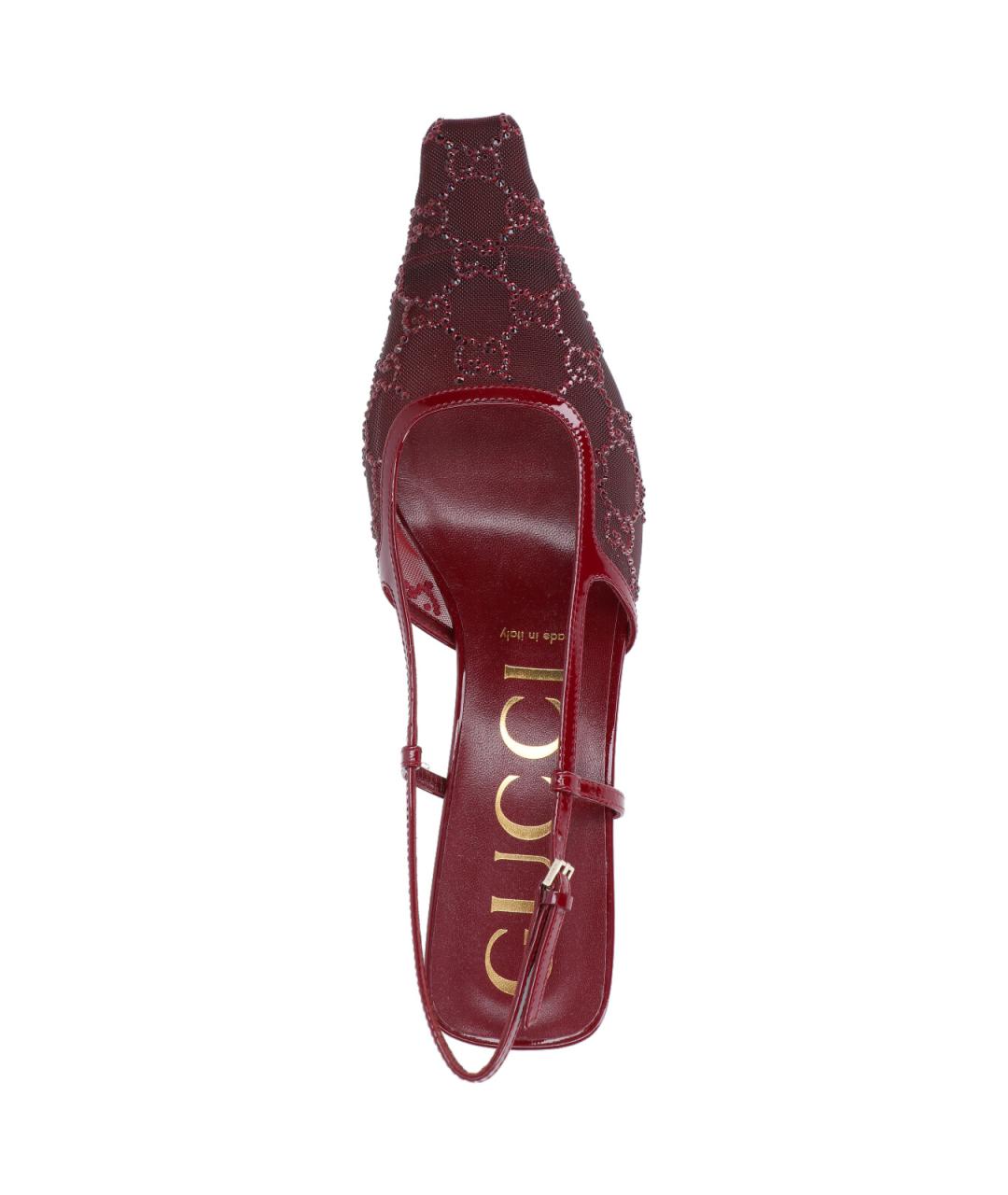 GUCCI Бордовые туфли, фото 5