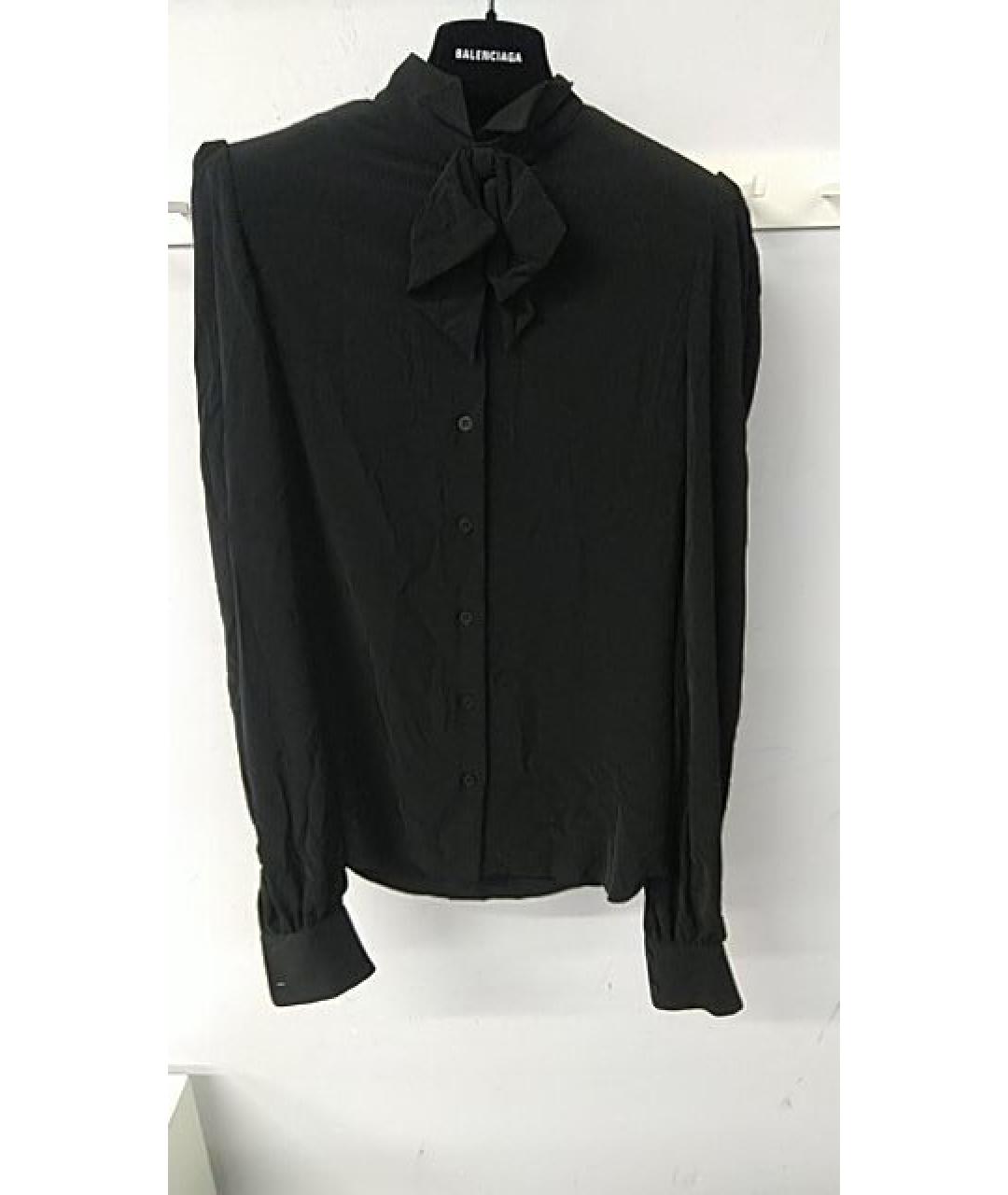 BALENCIAGA Черная полиэстеровая рубашка, фото 3