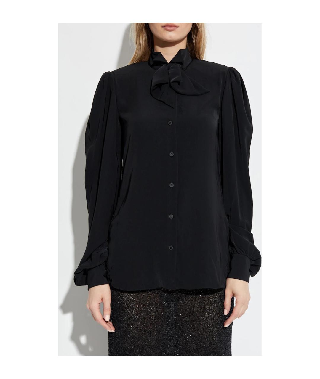 BALENCIAGA Черная полиэстеровая рубашка, фото 2