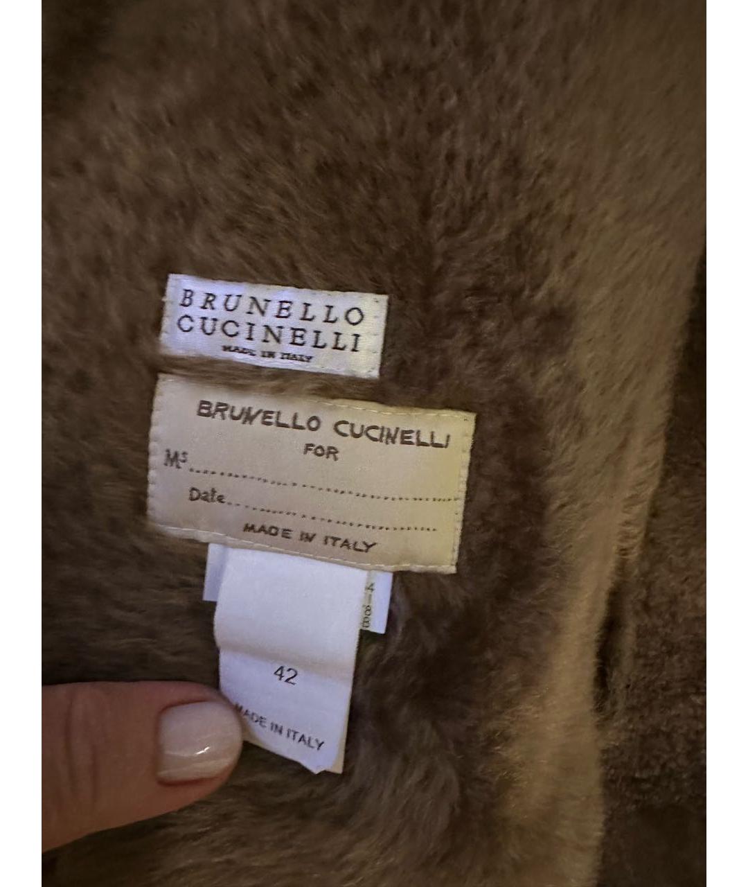 BRUNELLO CUCINELLI Коричневая замшевая дубленка, фото 3