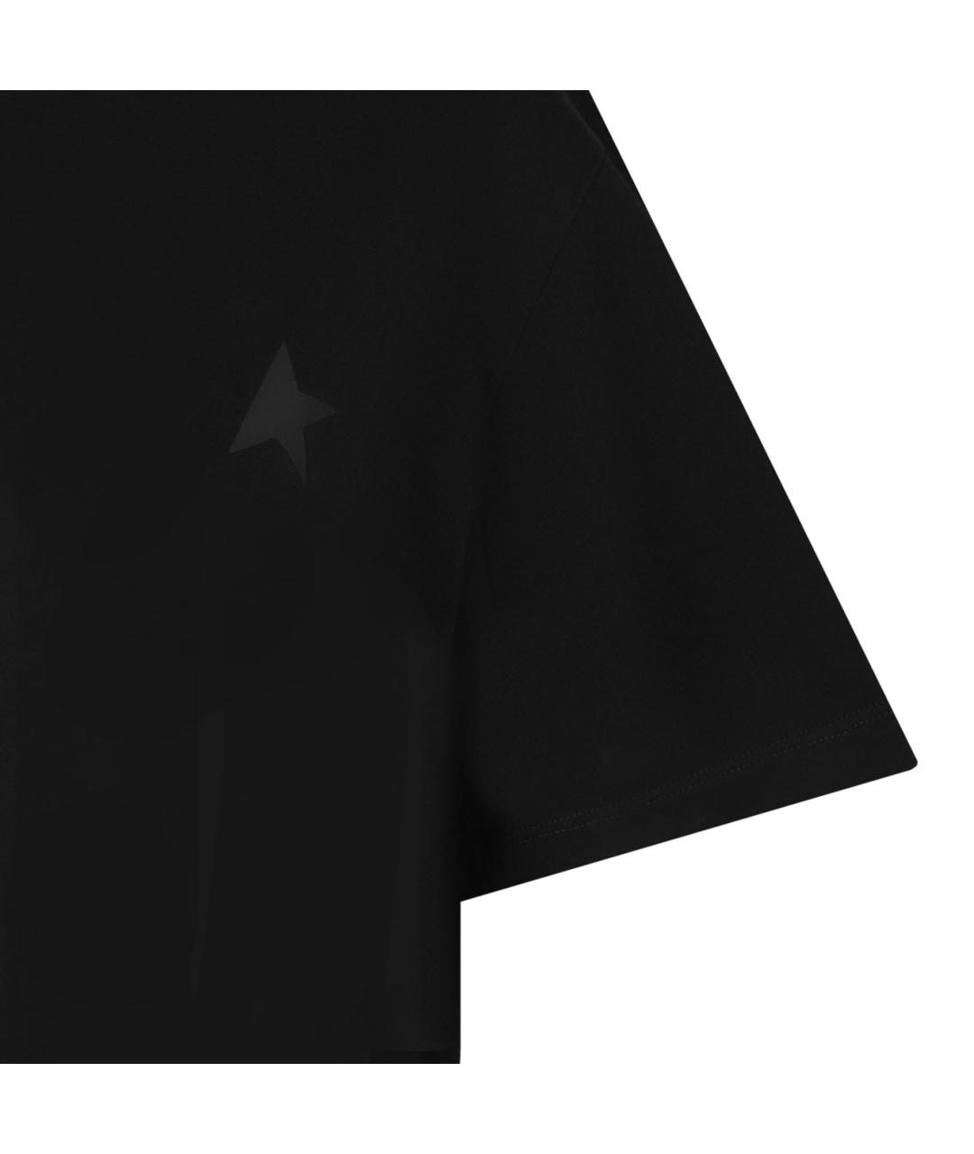 GOLDEN GOOSE DELUXE BRAND Черная хлопковая футболка, фото 4