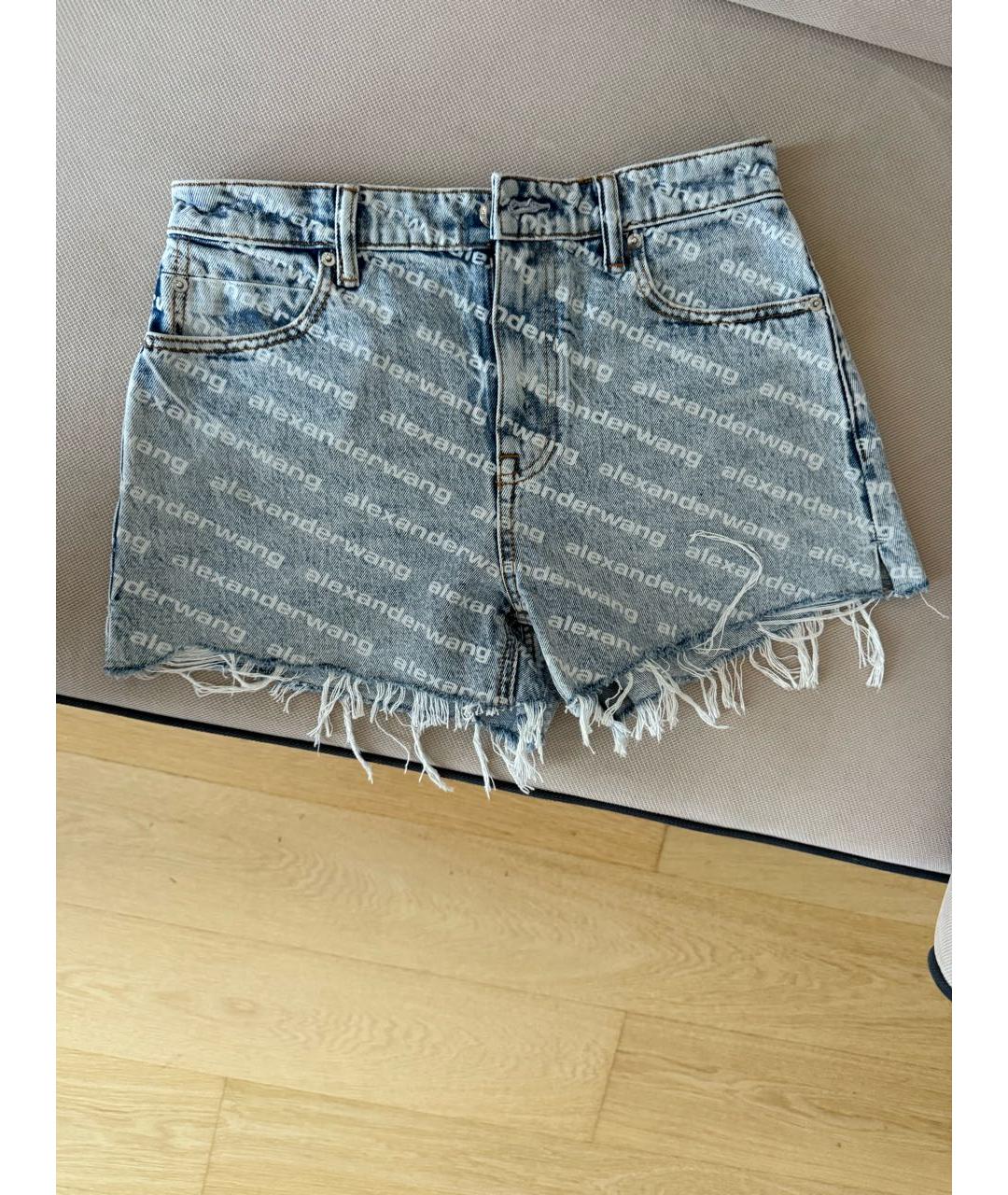 ALEXANDER WANG Голубые деним шорты, фото 4