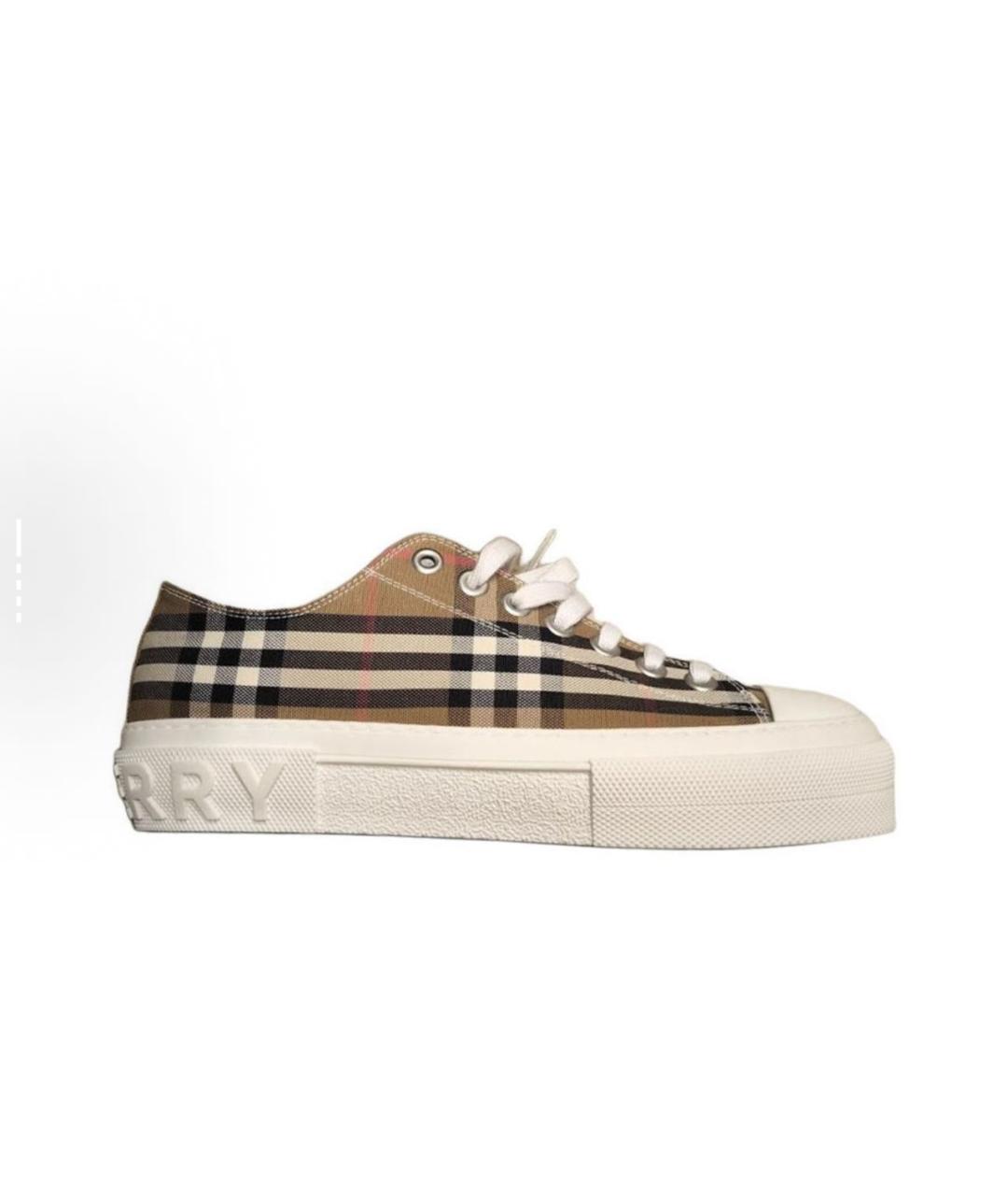 BURBERRY Бежевые кеды, фото 2