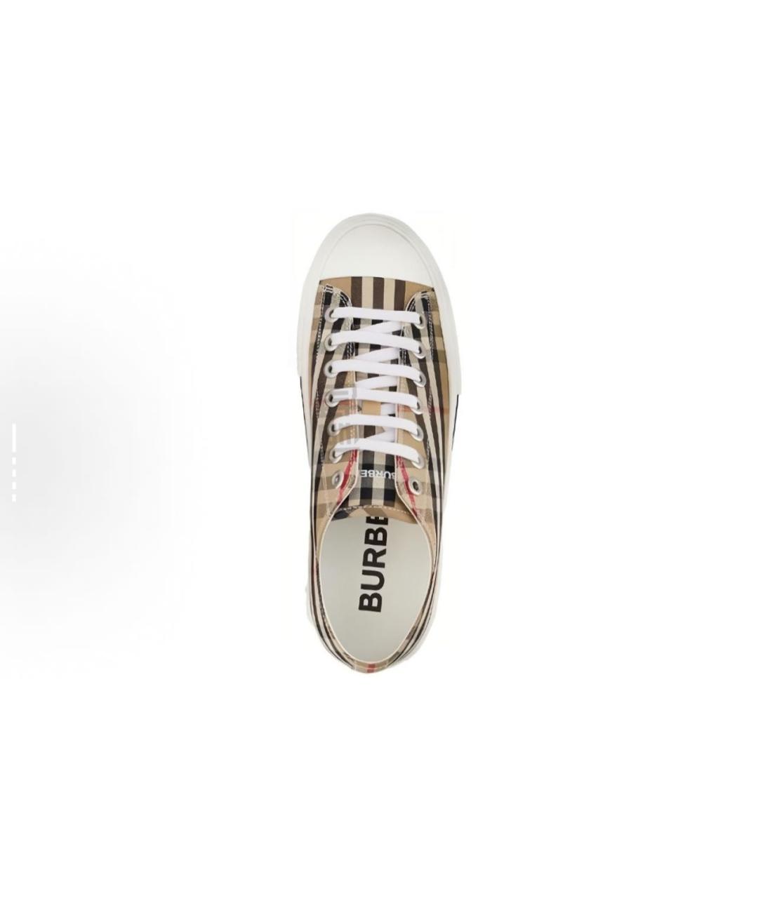 BURBERRY Бежевые кеды, фото 3