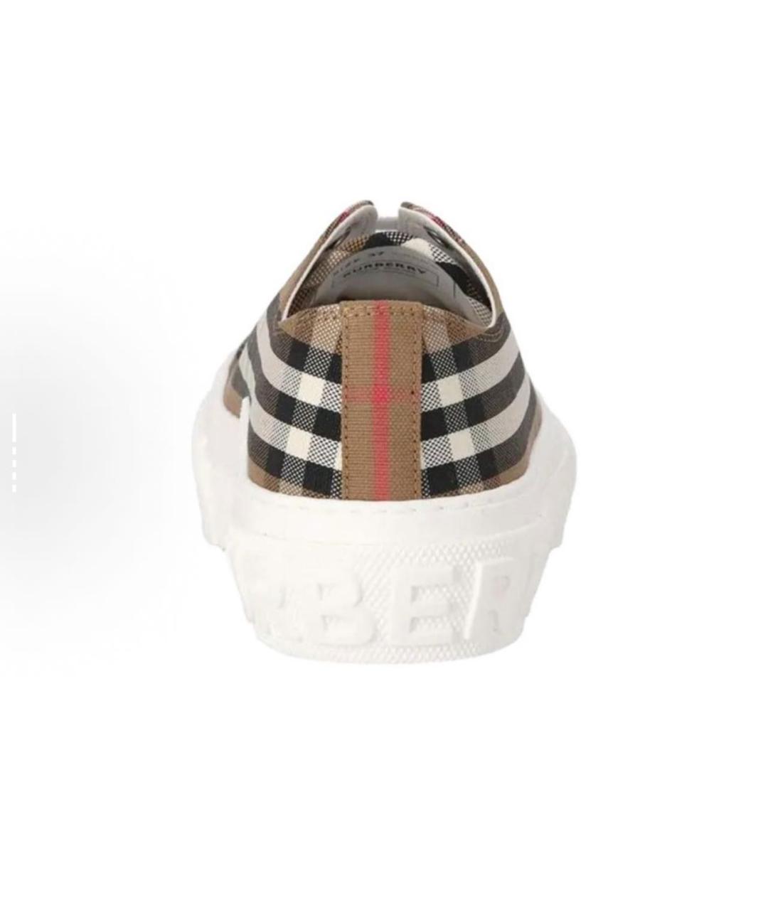 BURBERRY Бежевые кеды, фото 4