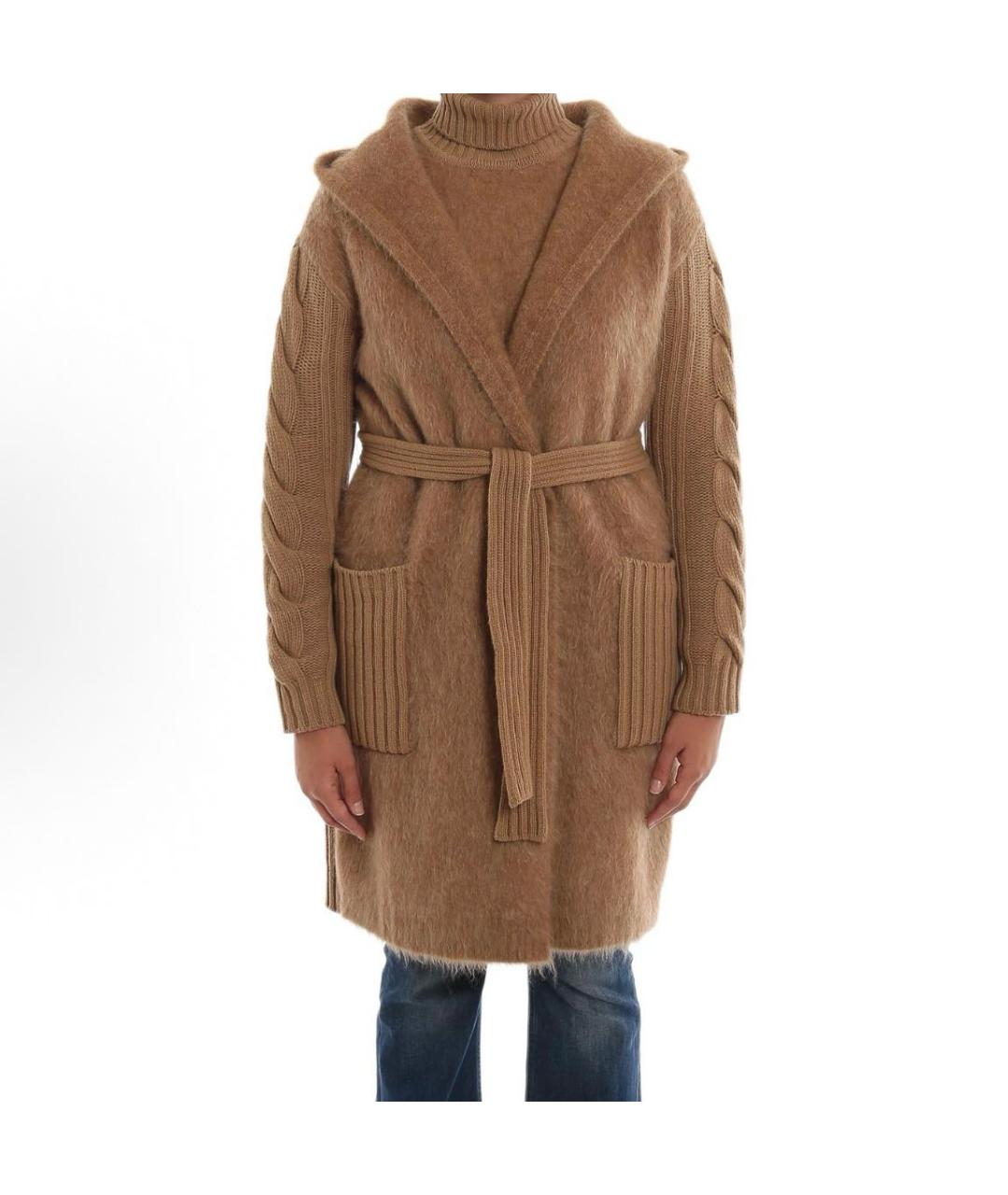 MAX MARA Коричневое шерстяное пальто, фото 3