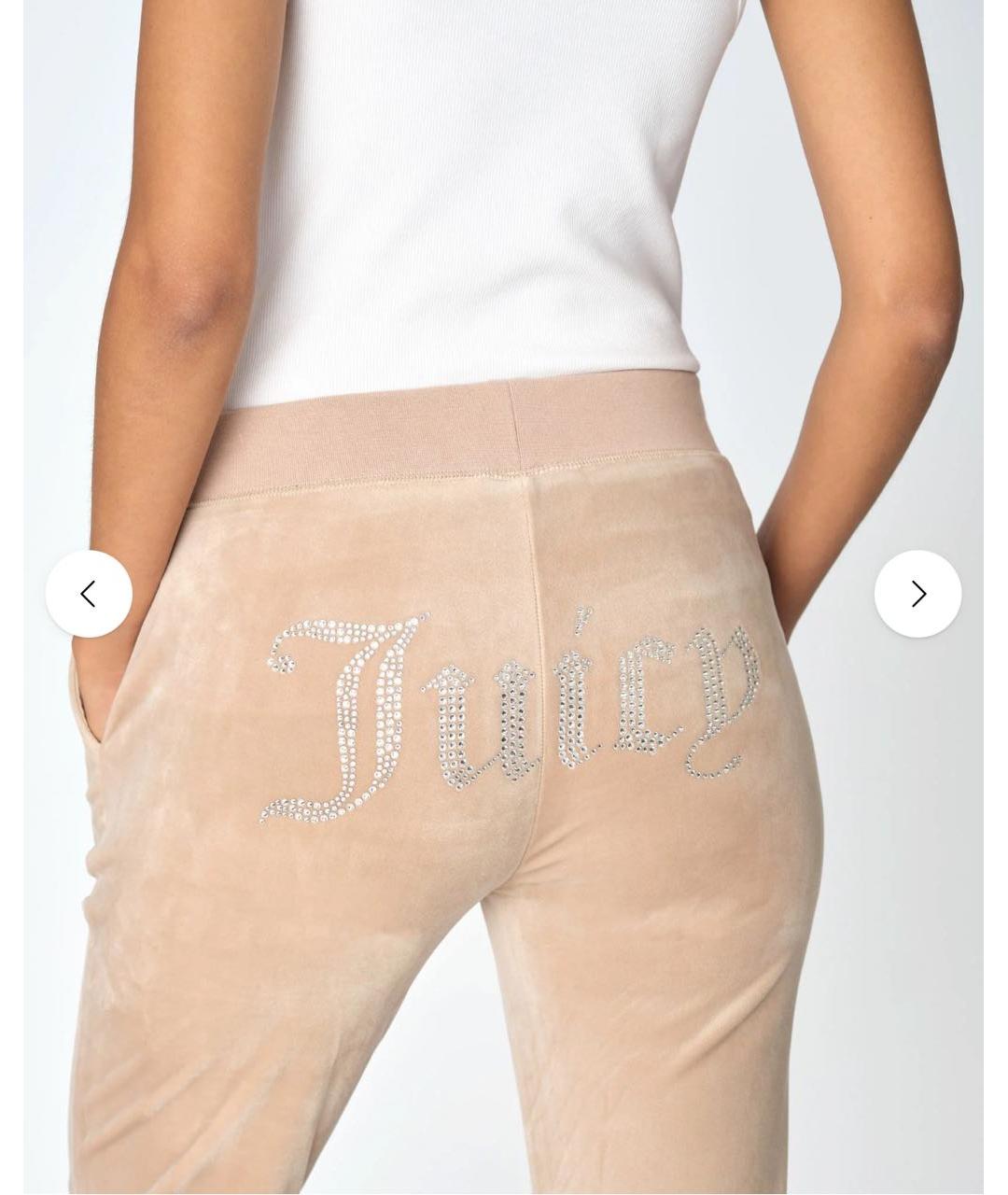 JUICY COUTURE Бежевый велюровый костюм с брюками, фото 8