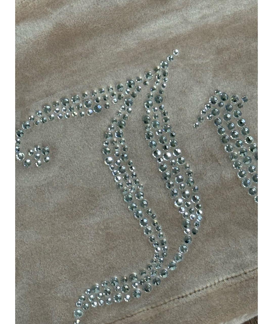 JUICY COUTURE Бежевый велюровый костюм с брюками, фото 5