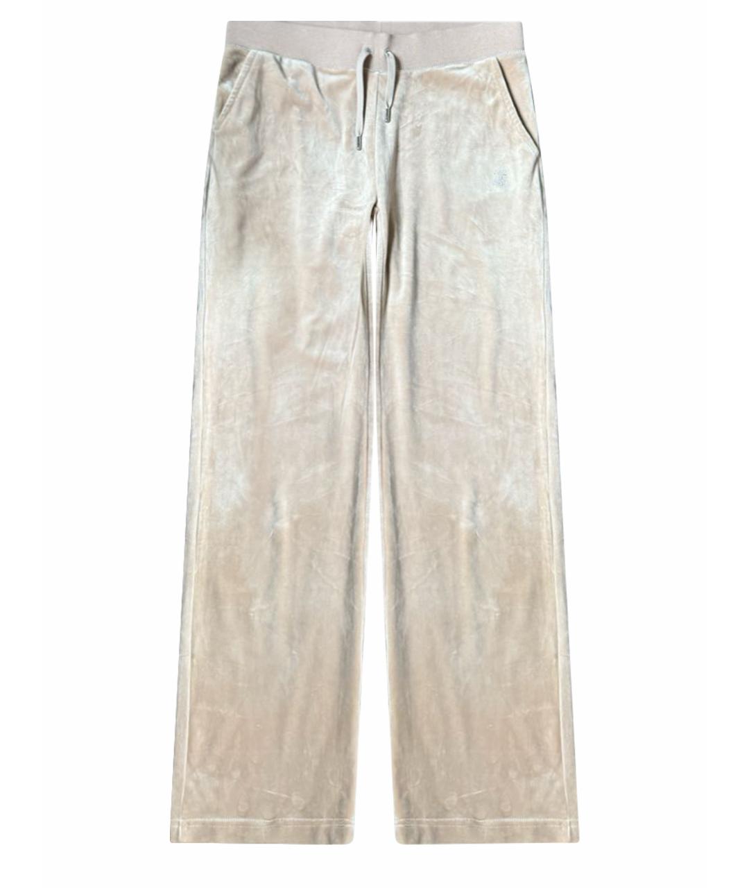 JUICY COUTURE Бежевый велюровый костюм с брюками, фото 1