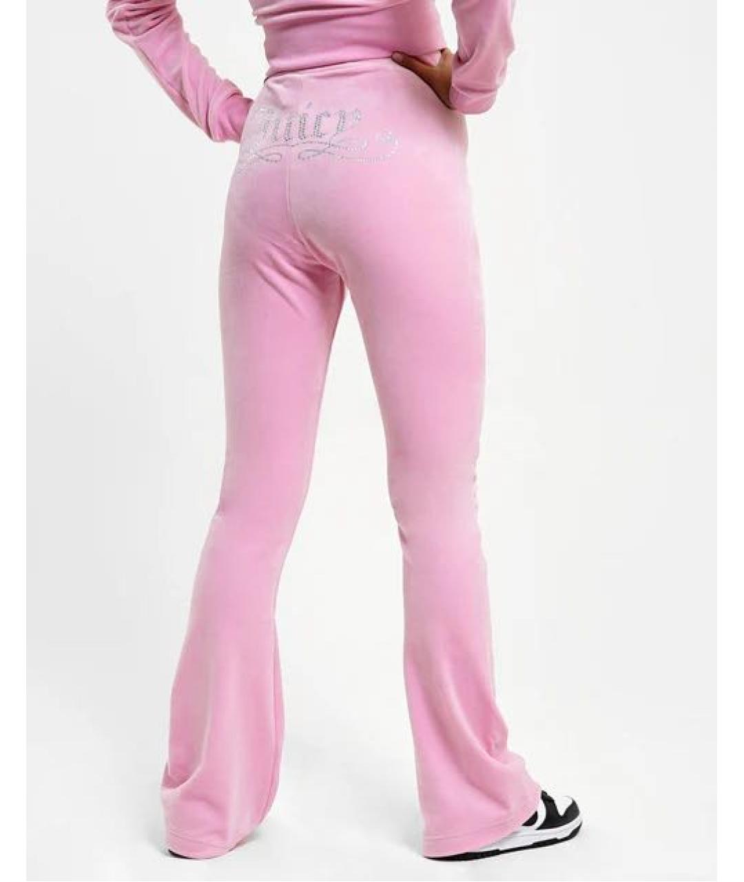 JUICY COUTURE Розовые велюровые спортивные брюки и шорты, фото 7