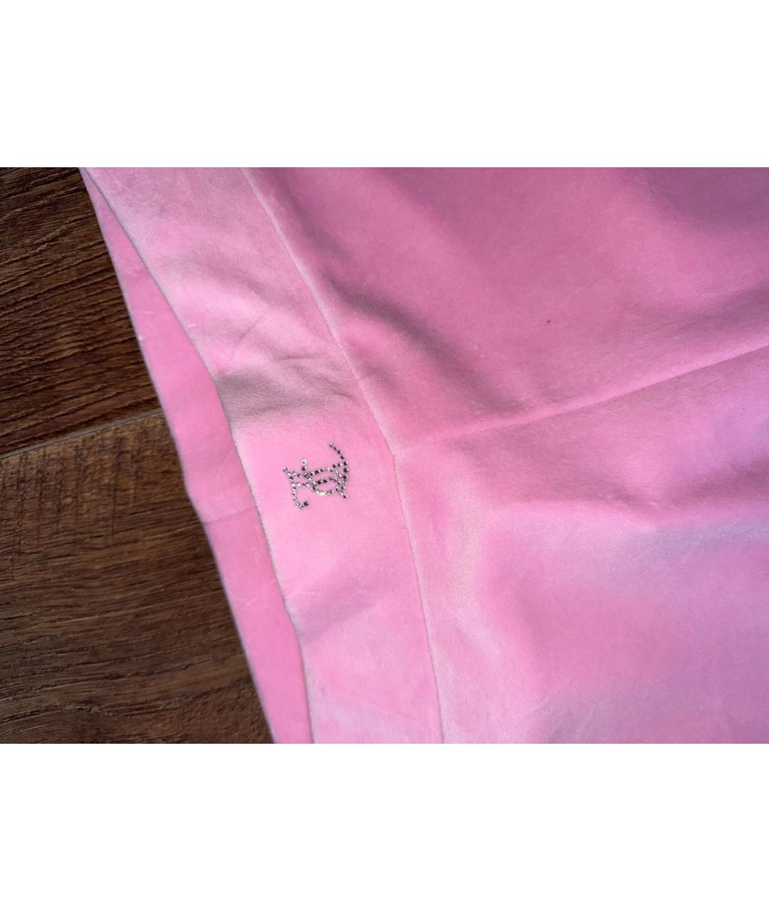 JUICY COUTURE Розовые велюровые спортивные брюки и шорты, фото 5