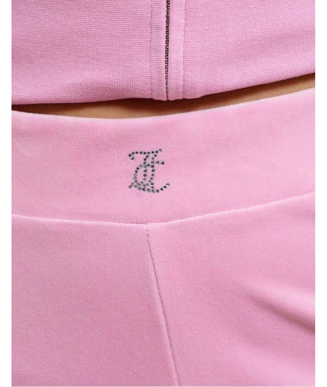 JUICY COUTURE Розовые велюровые спортивные брюки и шорты, фото 8