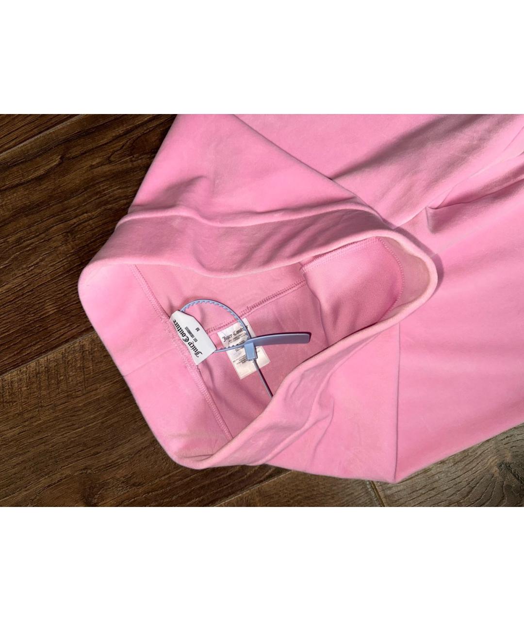 JUICY COUTURE Розовые велюровые спортивные брюки и шорты, фото 3