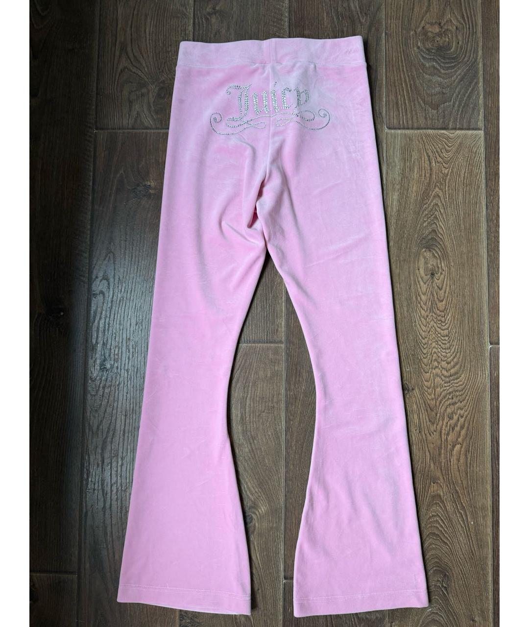 JUICY COUTURE Розовые велюровые спортивные брюки и шорты, фото 2