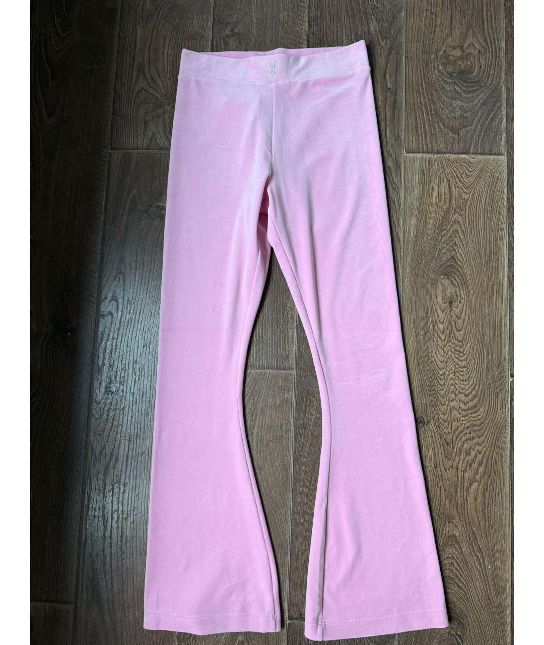JUICY COUTURE Розовые велюровые спортивные брюки и шорты, фото 9