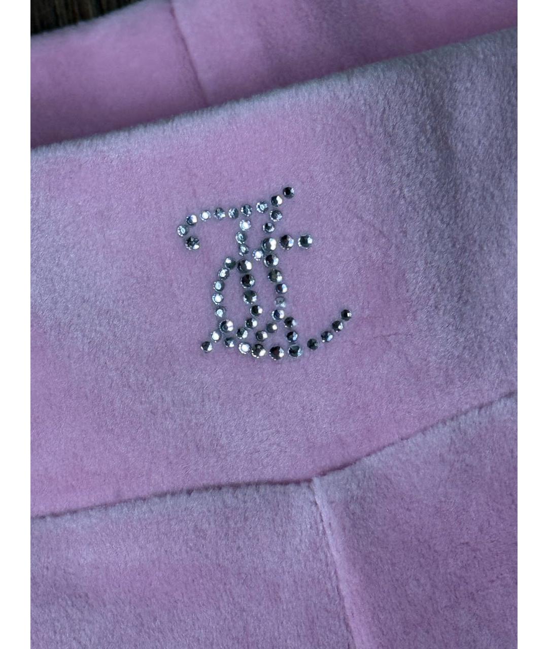 JUICY COUTURE Розовые велюровые спортивные брюки и шорты, фото 4