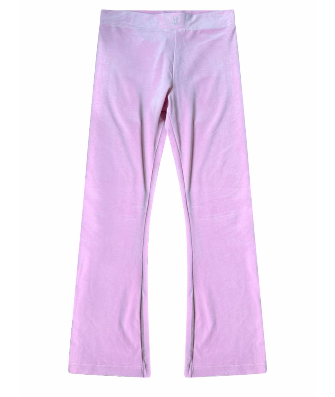 JUICY COUTURE Розовые велюровые спортивные брюки и шорты, фото 1