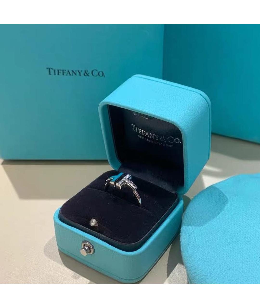 TIFFANY&CO Бирюзовое кольцо из белого золота, фото 2