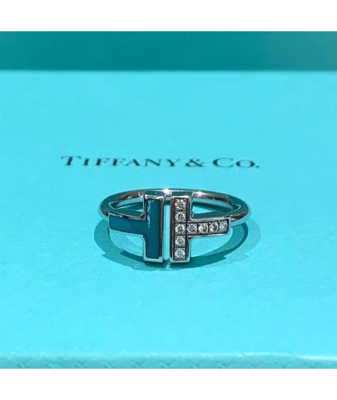 TIFFANY&CO Бирюзовое кольцо из белого золота, фото 4
