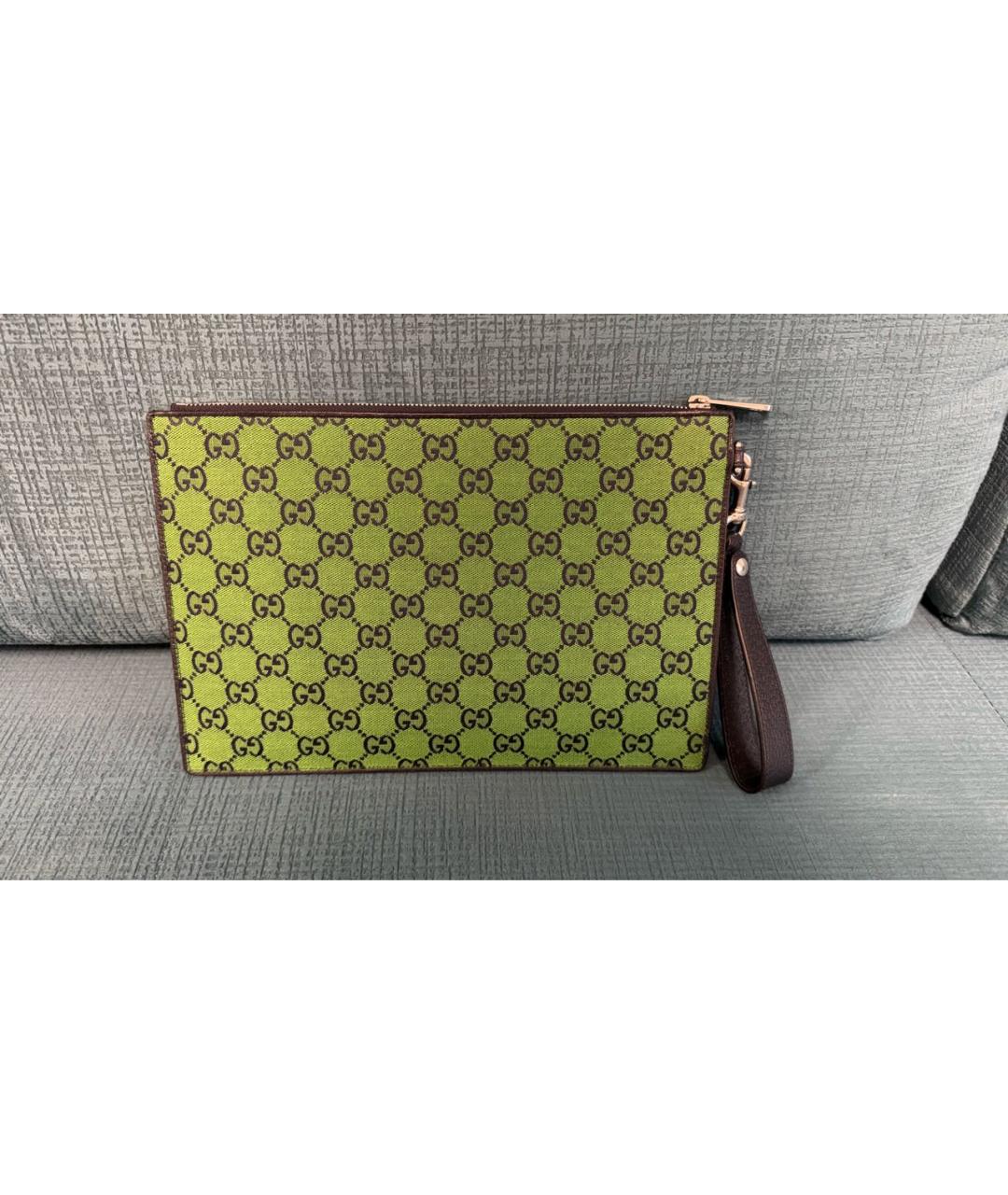 GUCCI Зеленая тканевая папка для документов, фото 6