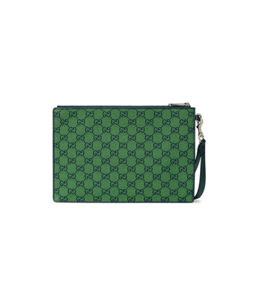 GUCCI Зеленая тканевая папка для документов, фото 3